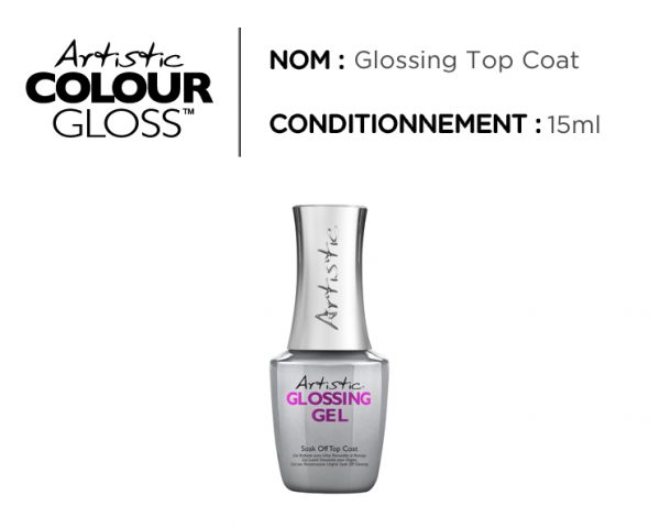 Artistic nail design glossing top coat