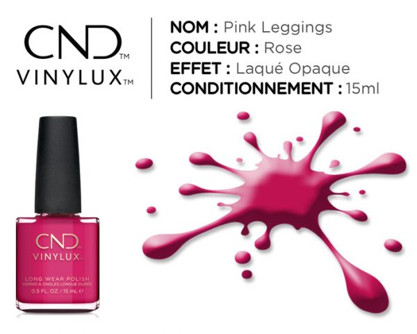 vinylux vernis longue tenue pink leggings