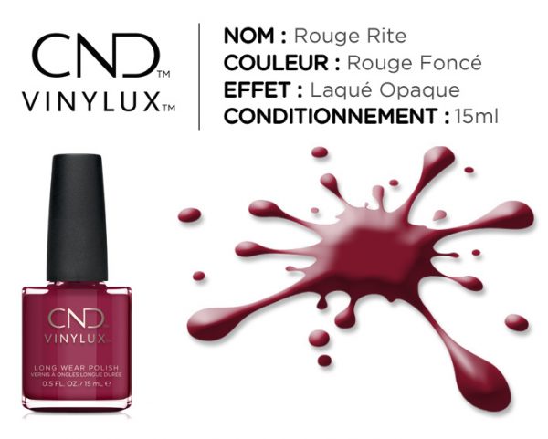 vinylux vernis longue tenue rouge rite