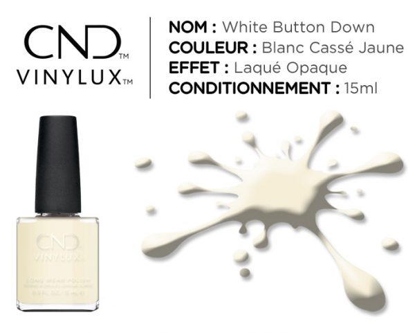 vinylux vernis longue tenue white button down