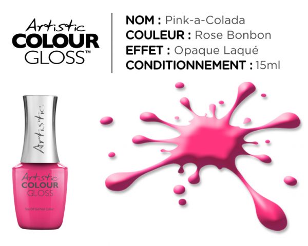 colour gloss pink a colada