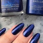 Shellac vernis semi permanent sassy Saphire collection Swarovski vernis bleu nuit